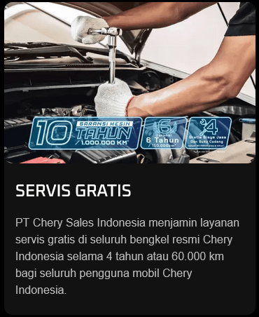 purna jual mobil chery garansi terbaru